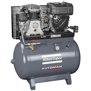 Atlas Copco AC71T270 diesel piston compressor with 270 litre tank