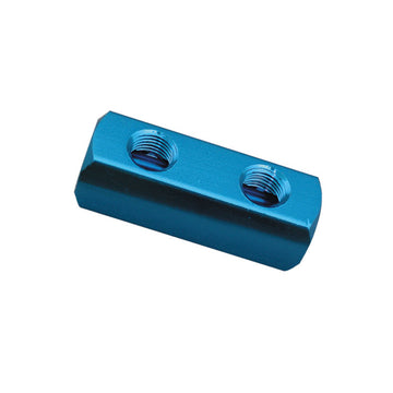 Champion 1/4in female air line manifold block, aluminium, blue