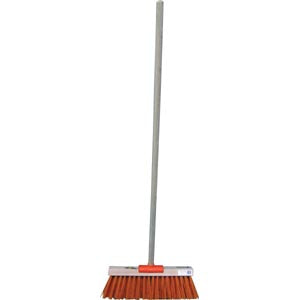 Broom Yard Nylon Orange Hi Vis C/W Handle 355mm