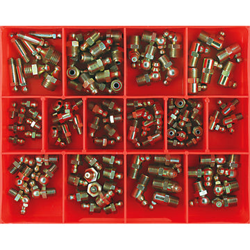Champion 113-piece Imperial grease nipple assortment with straight and angle nipples