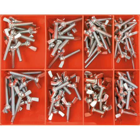 Champion 95pc Metric Wing Screw Assortment (Zinc) | ISL
