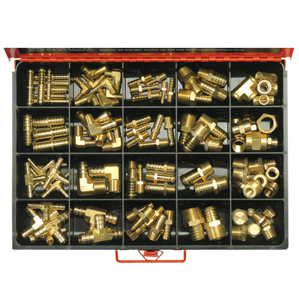 106Pc Master Brass Hose Fitting Assortment