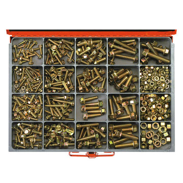 Champion Master Kit 455pc metric hex flange head bolts and nuts assortment