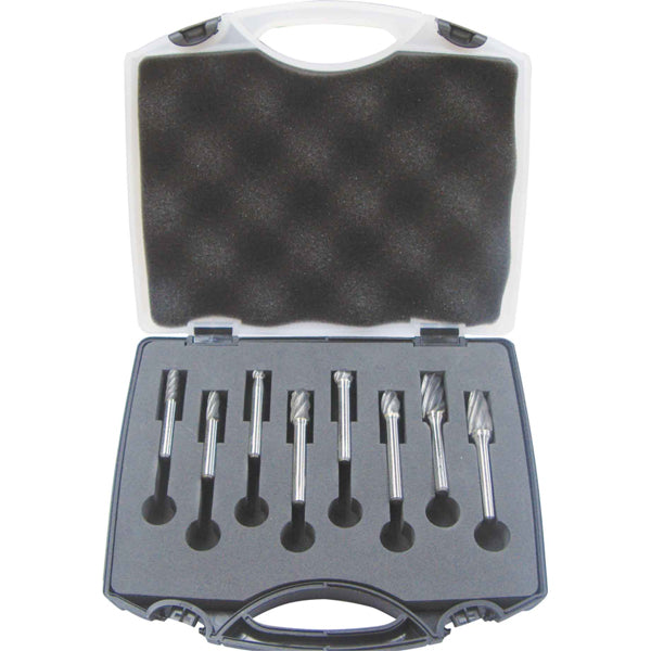 Holemaker 8pc Carbide Burr Set-1/4,3/8&1/2in Headx1/4in AC