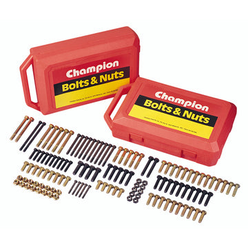 Champion 600-piece case of Grade 8.8 metric bolts, set screws and nuts M5 to M16