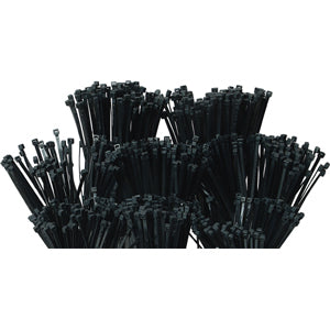 ISL 1000pc Cable Tie Assorted Pack - UV Black
