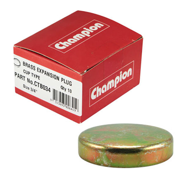 Champion 44mm Brass Cup Welsh Plug - 10pk | ISL