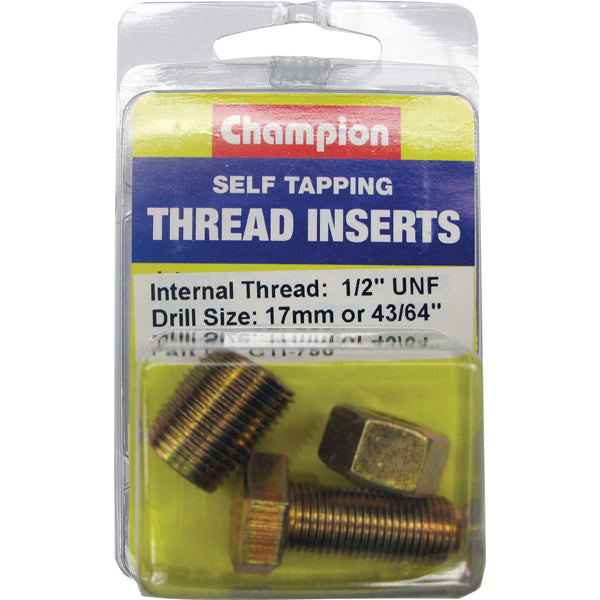 Champion S/Tapp. Thread Insert - 1/2in UNF -1pk