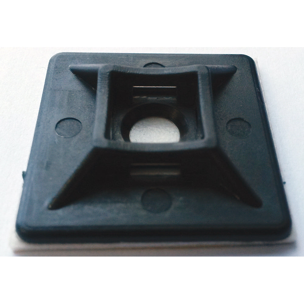 ISL 28x28mm Cable Tie mounting Base - Black - 100pk