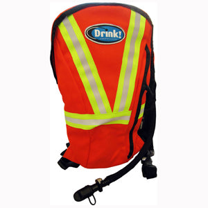 Drink!  Hi-Vis Orange Hydration Backpack 3L