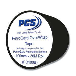 UCC 200 Micron PVC Overwrap Tape 100mm x 30m (Black)