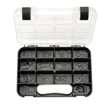 Champion GJ 120-piece metric circlip grab kit with external and internal circlips for 6–25mm shafts