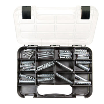 Champion GJ 38-piece multi-hole clevis pin grab kit with 9 sizes, zinc plated