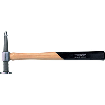 Teng body work hammer with round crown face and straight pein, hickory handle, 325mm length
