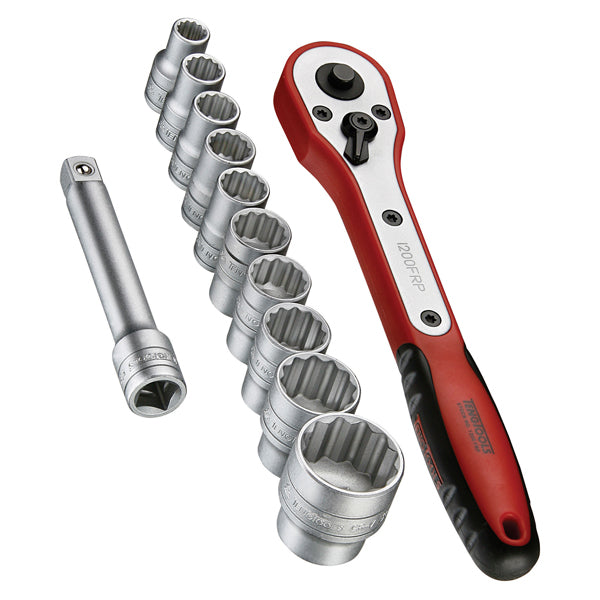 Teng 12pc 1/2in Dr. Socket Set w/Case 8-24mm | ISL