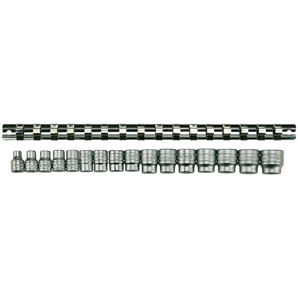 Teng 16pc 3/8in Dr. mm Socket Set 7-22mm 6Pnt