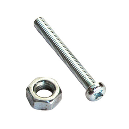 Champion M6 x 16mm Number Plate Screw & Nut - 50pk | ISL