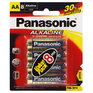 Panasonic AA Battery Alkaline (8pk)