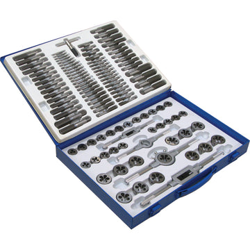 ProEquip 110-piece tap and die set with metal carry case