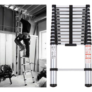 ProEquip PE8930 3.8m telescopic aluminium ladder extended