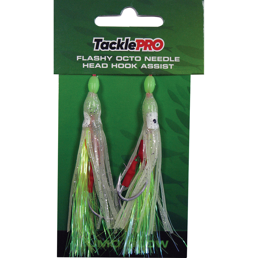 TacklePro Flashy Octopus Assist Hook - Lumo Glow - 2pc | ISL