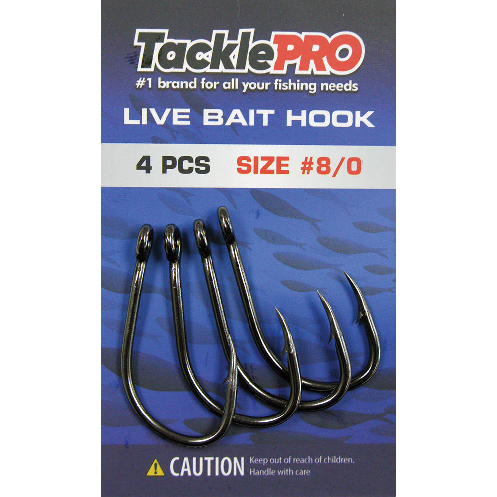 TacklePro Live Bait Hook #8/0 - 4pc | ISL