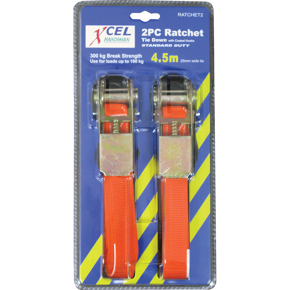 Xcel 4.5M Ratchet Tie Down 2Pc | ISL