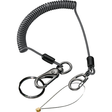 Teng safety wire lanyard with swivel spring hooks and plastic-covered stainless steel spiral wire
