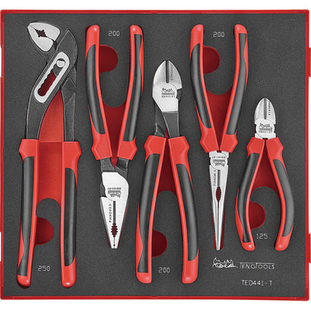 Teng 5pc MB TPR Grip Plier Set - TED-Tray | ISL