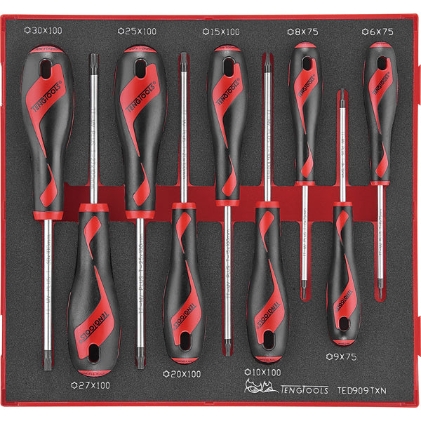Teng 9pc MD TX Screwdriver Set 6-30 - TED-Tray | ISL