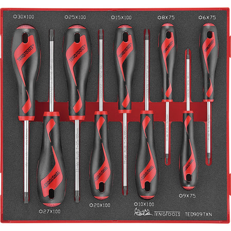 Teng 9pc MD TX Screwdriver Set 6-30 - TED-Tray | ISL