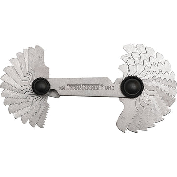 Teng thread gauge with 55 blades for metric and UNC measurement