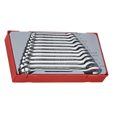 Teng 12-piece combination spanner set 8–19mm in TC-Tray modular storage tray