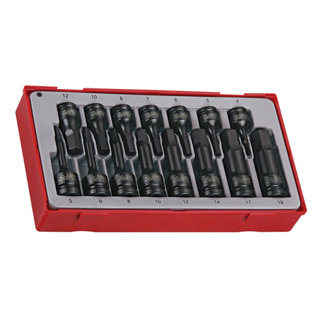 Teng 15pc 3/8in &1/2in Dr. mm Hex Skt Set - TC-Tray | ISL