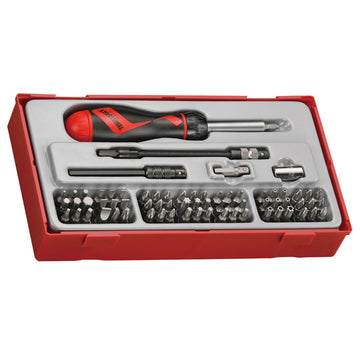 Teng 74pc ratchet screwdriver bits set in TC-Tray modular storage