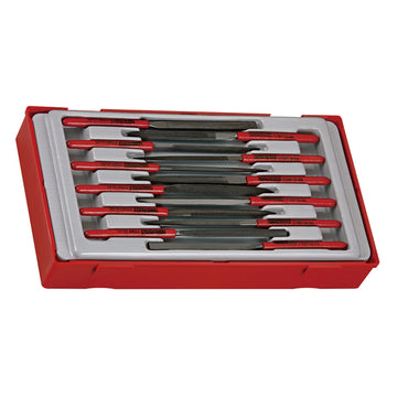 Teng 12pc needle file set in plastic insert tray