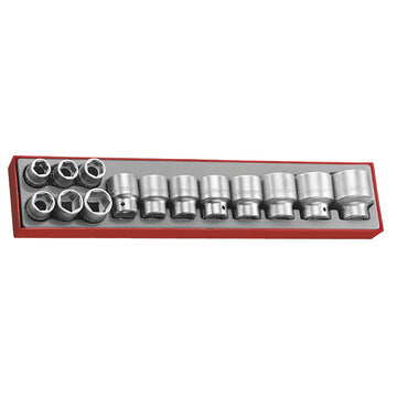 Teng 14-piece 3/4 inch drive socket set in TC-Tray modular tray, sizes 19–50mm
