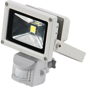 Qesta Led 240V Floodlight W/Sensor - 10W (No Plug)