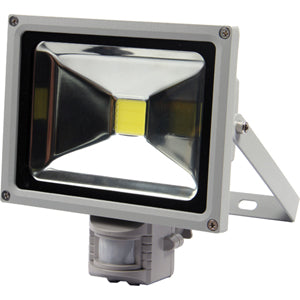 Qesta Led 240V Floodlight W/Sensor - 20W (No Plug)