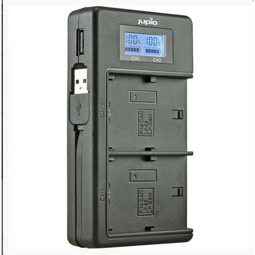 Jupio USB Dedicated Duo Charger with LCD display for Canon LP-E6 batteries