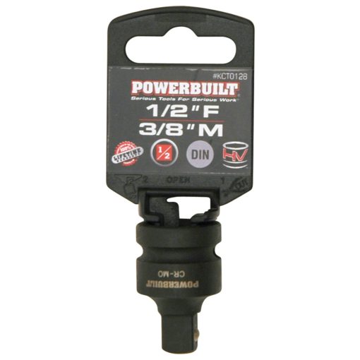 Powerbuilt 1/2″ Dr Female to 3/8″ Dr Male Impact Reducing Adaptor