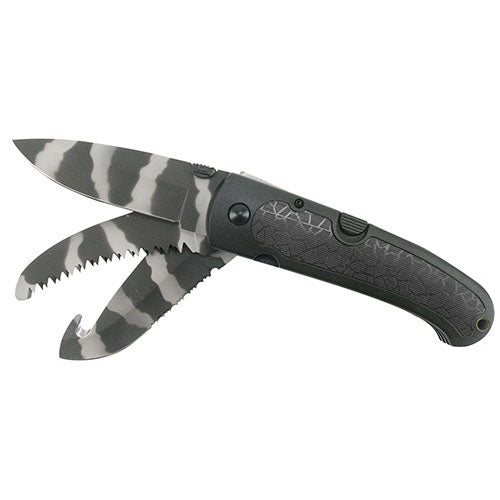 AmPro T23298 3-In-1 Folding Knife (Camo)