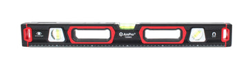 AmPro 600 mm aluminium magnetic level with handles and measurement markings