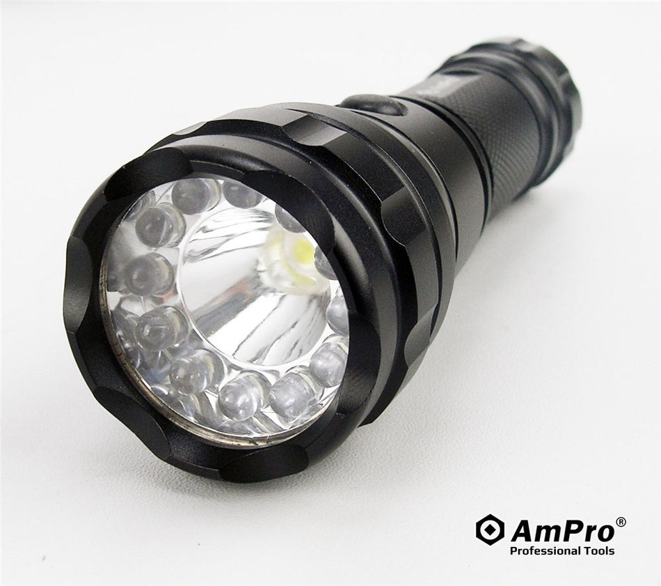 AmPro T24023 5 Watt/12 LED Flashlight 100/21 Lumens