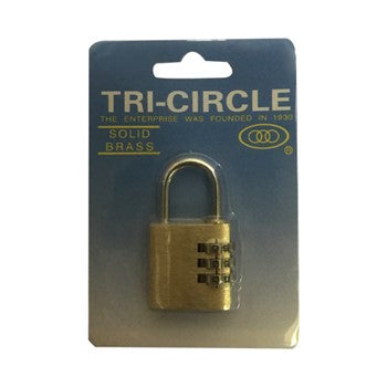 Tri-Circle KD-T1030 Combination Padlock 30mm  1 per Card