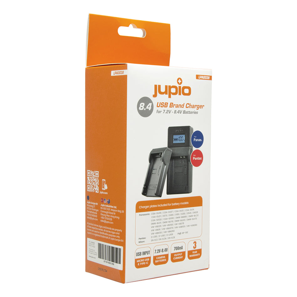 Jupio Panasonic Brand 7.4v - 8.4v Usb Charger