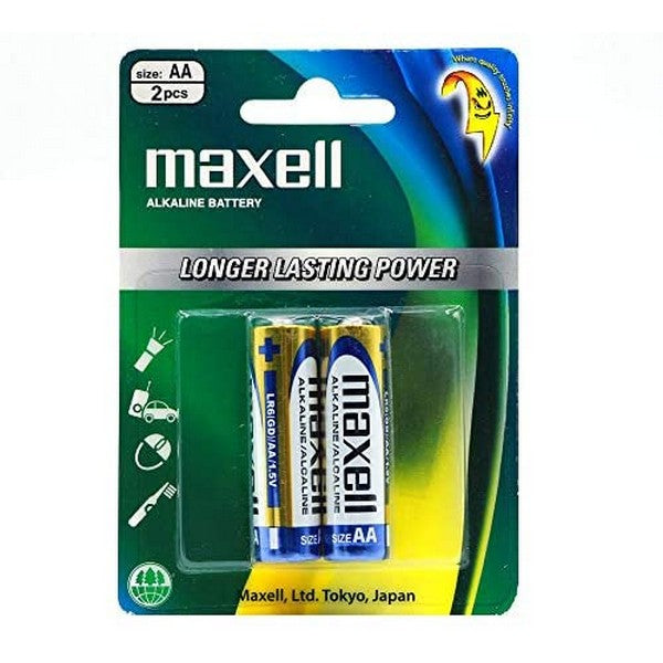 Maxell Alkaline Battery Aaa 2 Pack Blister