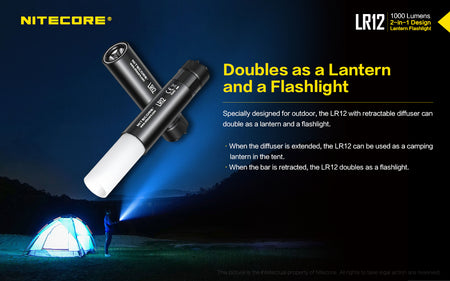 Nitecore Two In One Flashilght & Lantern Up To 1000 Lumens 166 Metres Of Throw | Formula