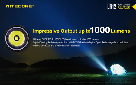Nitecore Two In One Flashilght & Lantern Up To 1000 Lumens 166 Metres Of Throw | Formula