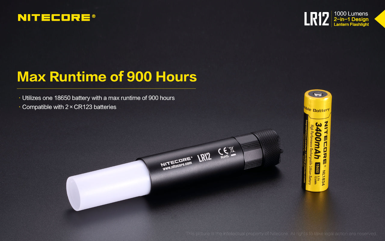 Nitecore Two In One Flashilght & Lantern Up To 1000 Lumens 166 Metres Of Throw | Formula